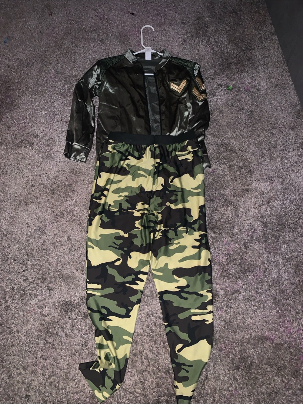 Weissman Olive Green & Camo Kids Dance Costume